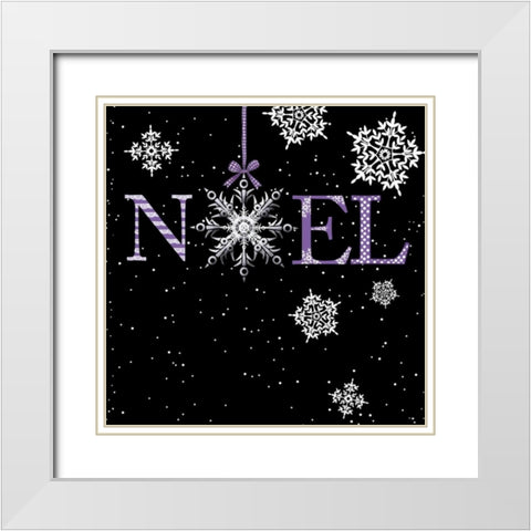 Noel White Modern Wood Framed Art Print with Double Matting by P.S. Art Studios