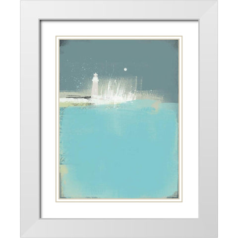 Abstract II White Modern Wood Framed Art Print with Double Matting by P.S. Art Studios