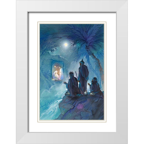 Wisemen White Modern Wood Framed Art Print with Double Matting by P.S. Art Studios