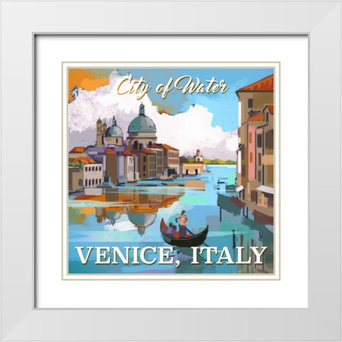 Venice, Italy White Modern Wood Framed Art Print with Double Matting by P.S. Art Studios