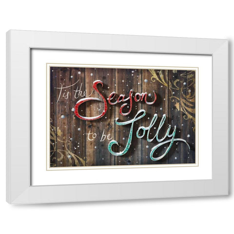 Jolly White Modern Wood Framed Art Print with Double Matting by P.S. Art Studios