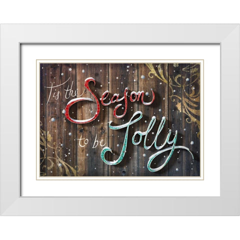 Jolly White Modern Wood Framed Art Print with Double Matting by P.S. Art Studios