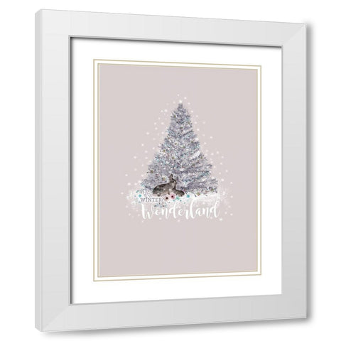 Winter Wonderland White Modern Wood Framed Art Print with Double Matting by P.S. Art Studios