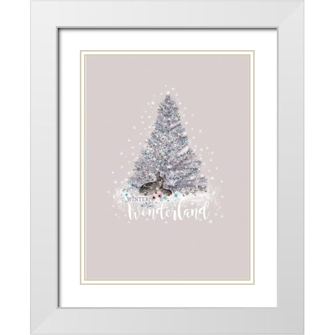 Winter Wonderland White Modern Wood Framed Art Print with Double Matting by P.S. Art Studios