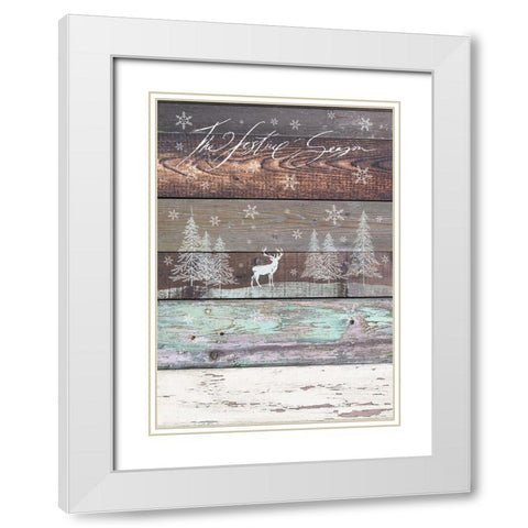 The Festive Season White Modern Wood Framed Art Print with Double Matting by P.S. Art
