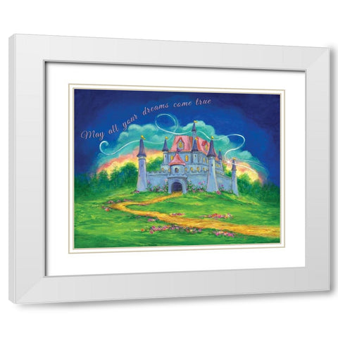 Castle White Modern Wood Framed Art Print with Double Matting by P.S. Art