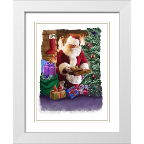 Gifts for All White Modern Wood Framed Art Print with Double Matting by P.S. Art