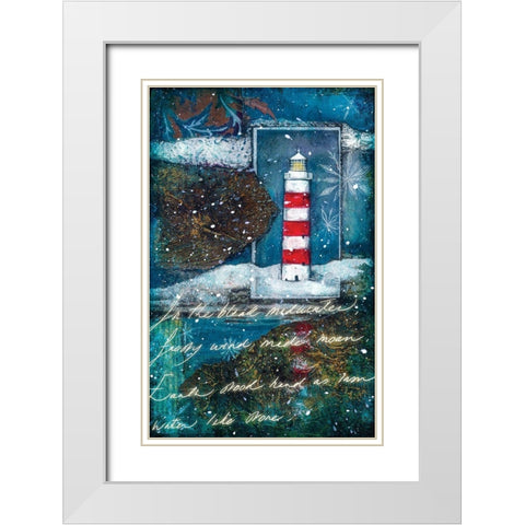 Lighthouse I White Modern Wood Framed Art Print with Double Matting by P.S. Art