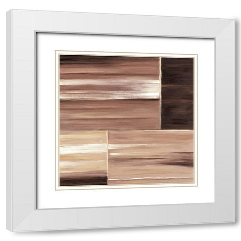 Contemporary Cinnamon III White Modern Wood Framed Art Print with Double Matting by P.S. Art