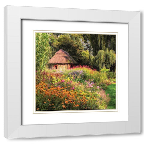 Garden White Modern Wood Framed Art Print with Double Matting by P.S. Art