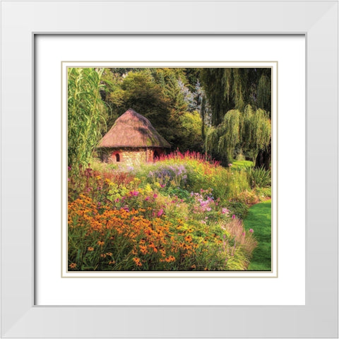 Garden White Modern Wood Framed Art Print with Double Matting by P.S. Art