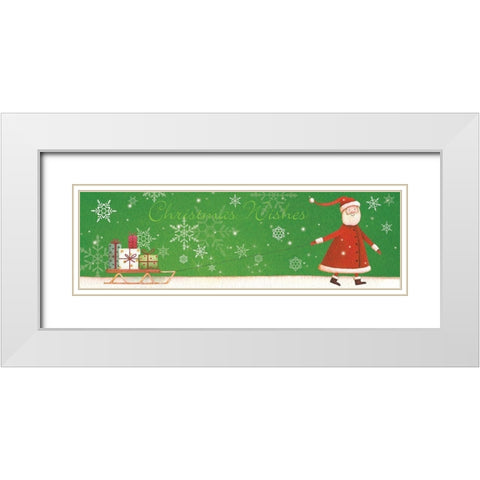 Christmas Wishes II White Modern Wood Framed Art Print with Double Matting by P.S. Art