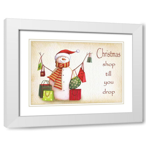 Shop Till You Drop White Modern Wood Framed Art Print with Double Matting by P.S. Art