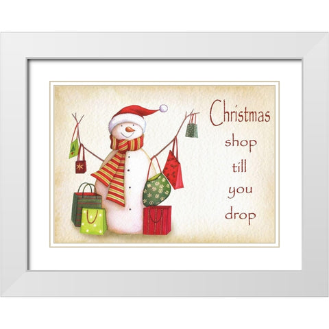 Shop Till You Drop White Modern Wood Framed Art Print with Double Matting by P.S. Art