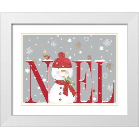 Noel White Modern Wood Framed Art Print with Double Matting by P.S. Art