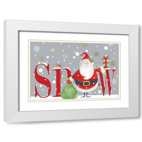 Snow White Modern Wood Framed Art Print with Double Matting by P.S. Art