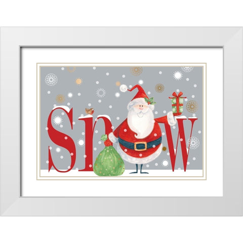 Snow White Modern Wood Framed Art Print with Double Matting by P.S. Art