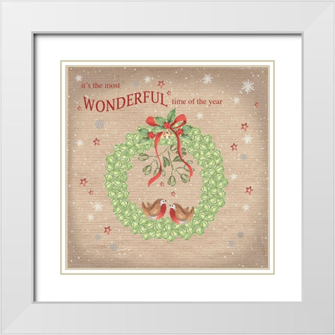 Most Wonderful Time of the Year White Modern Wood Framed Art Print with Double Matting by P.S. Art