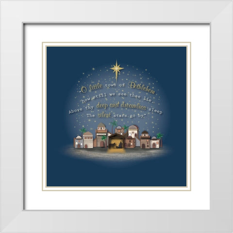 Bethlehem White Modern Wood Framed Art Print with Double Matting by P.S. Art