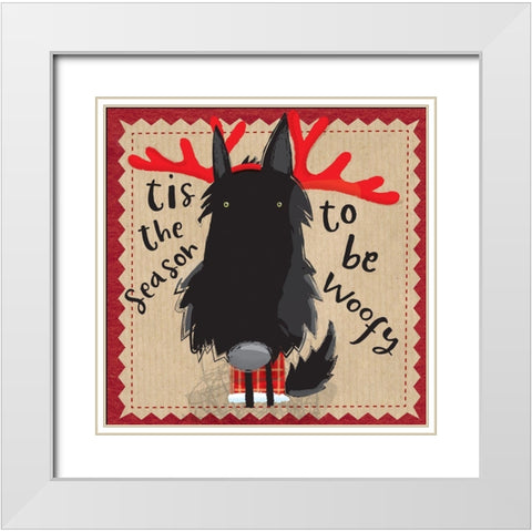 Tis the Season White Modern Wood Framed Art Print with Double Matting by P.S. Art