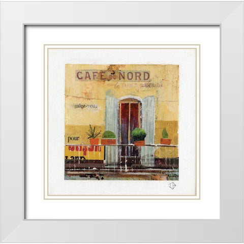CafÃ© du Nord White Modern Wood Framed Art Print with Double Matting by P.S. Art