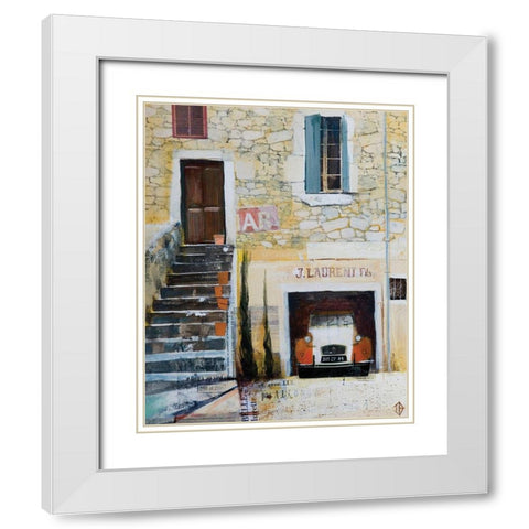 Curb Appeal White Modern Wood Framed Art Print with Double Matting by P.S. Art