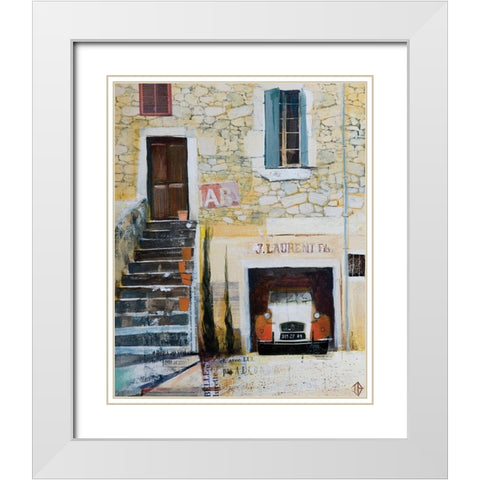 Curb Appeal White Modern Wood Framed Art Print with Double Matting by P.S. Art