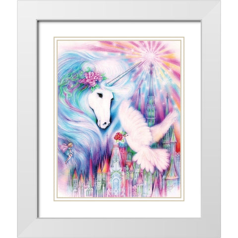 Friends White Modern Wood Framed Art Print with Double Matting by P.S. Art