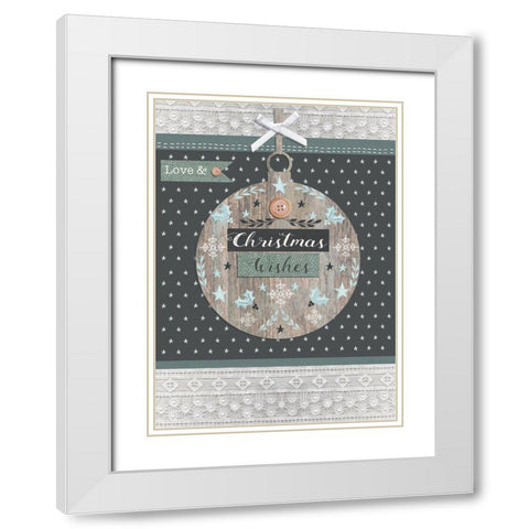 Christmas Wishes White Modern Wood Framed Art Print with Double Matting by P.S. Art