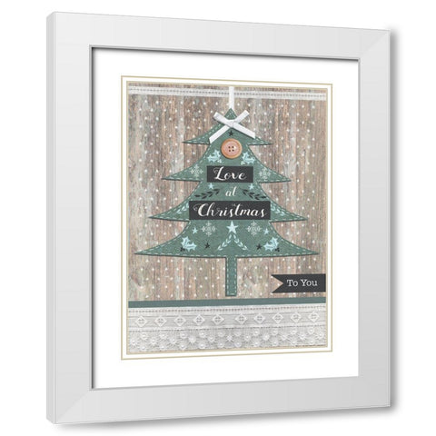 Love at Christmas White Modern Wood Framed Art Print with Double Matting by P.S. Art