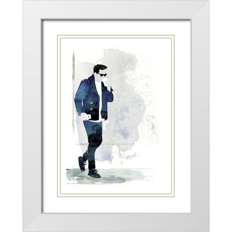 Cool Guy I White Modern Wood Framed Art Print with Double Matting by P.S. Art