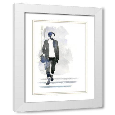 Cool Guy II White Modern Wood Framed Art Print with Double Matting by P.S. Art