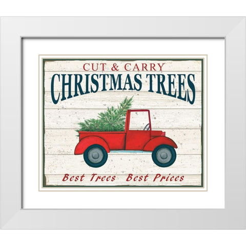 Cut and Carry White Modern Wood Framed Art Print with Double Matting by P.S. Art