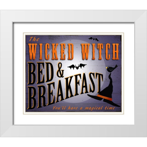 Wicked Witch BandB White Modern Wood Framed Art Print with Double Matting by P.S. Art