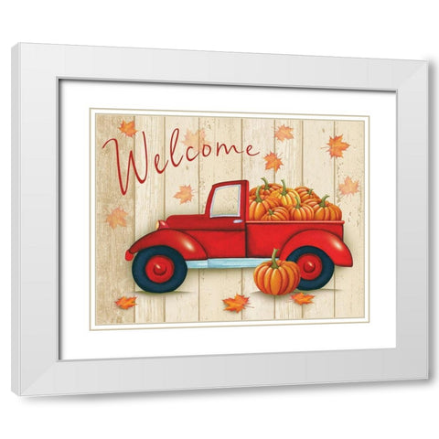 Welcome Haul White Modern Wood Framed Art Print with Double Matting by P.S. Art