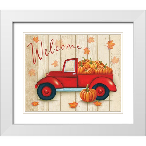 Welcome Haul White Modern Wood Framed Art Print with Double Matting by P.S. Art