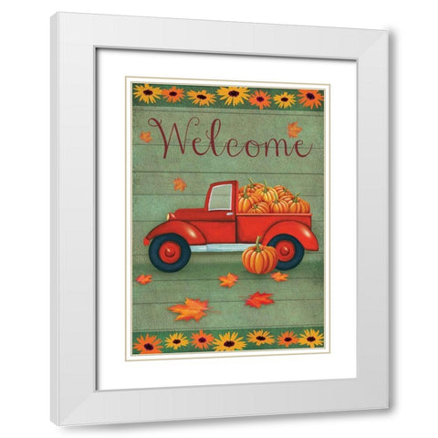 Fall Haul White Modern Wood Framed Art Print with Double Matting by P.S. Art