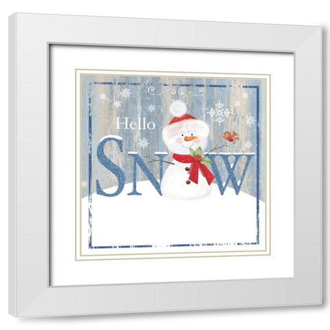 Hello Snow White Modern Wood Framed Art Print with Double Matting by P.S. Art