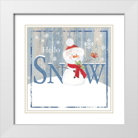 Hello Snow White Modern Wood Framed Art Print with Double Matting by P.S. Art