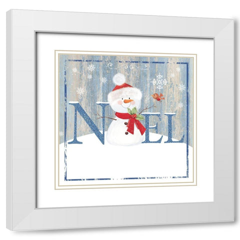Noel White Modern Wood Framed Art Print with Double Matting by P.S. Art