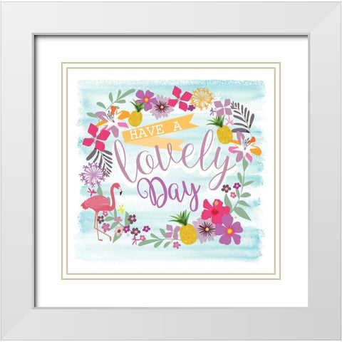 Lovely Day White Modern Wood Framed Art Print with Double Matting by P.S. Art