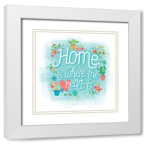 Home White Modern Wood Framed Art Print with Double Matting by P.S. Art