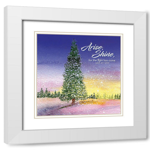 Arise and Shine White Modern Wood Framed Art Print with Double Matting by P.S. Art