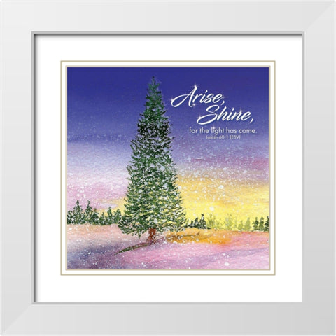 Arise and Shine White Modern Wood Framed Art Print with Double Matting by P.S. Art