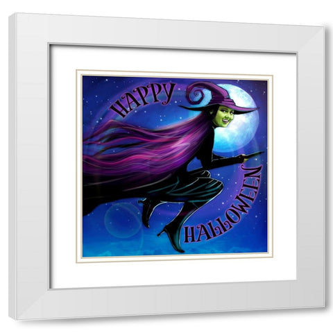 Witch White Modern Wood Framed Art Print with Double Matting by P.S. Art