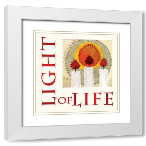 Light of Life White Modern Wood Framed Art Print with Double Matting by P.S. Art