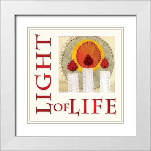 Light of Life White Modern Wood Framed Art Print with Double Matting by P.S. Art