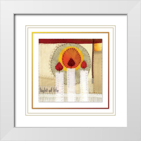 Light of Life II White Modern Wood Framed Art Print with Double Matting by P.S. Art