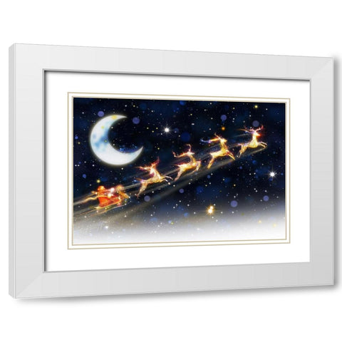 Up and Away White Modern Wood Framed Art Print with Double Matting by P.S. Art