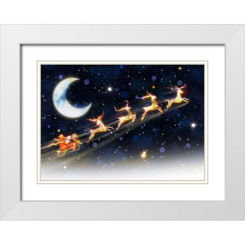 Up and Away White Modern Wood Framed Art Print with Double Matting by P.S. Art